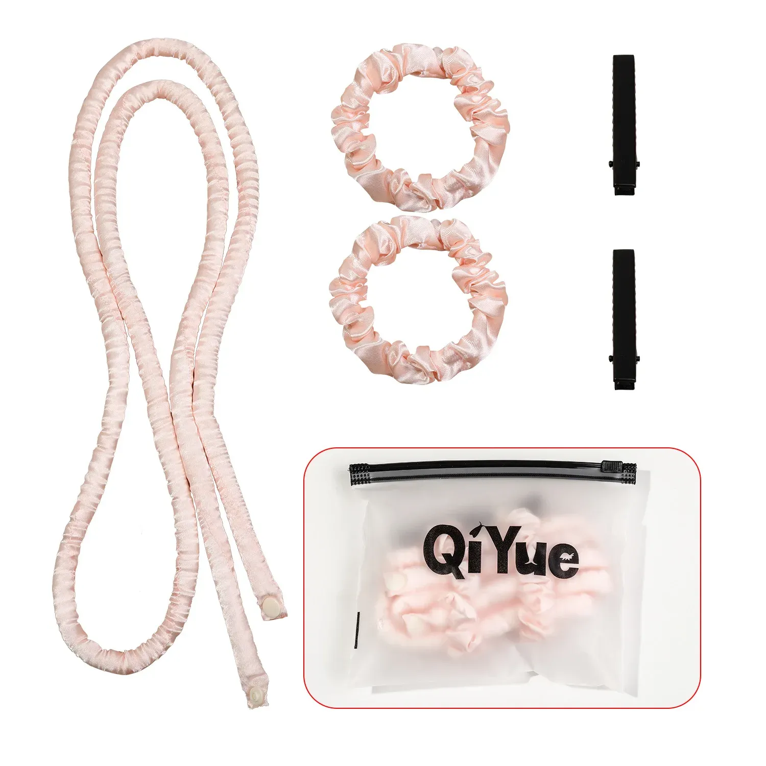 Bandeau à boucler sans chaleur, rouleaux souples multicolores pour une nuit de sommeil, outil de coiffure sans effort 7