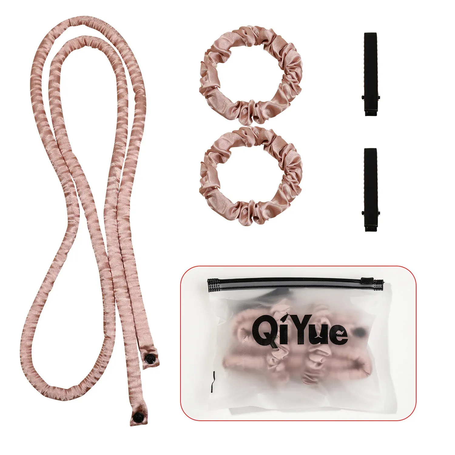 Bandeau à boucler sans chaleur, rouleaux souples multicolores pour une nuit de sommeil, outil de coiffure sans effort 13