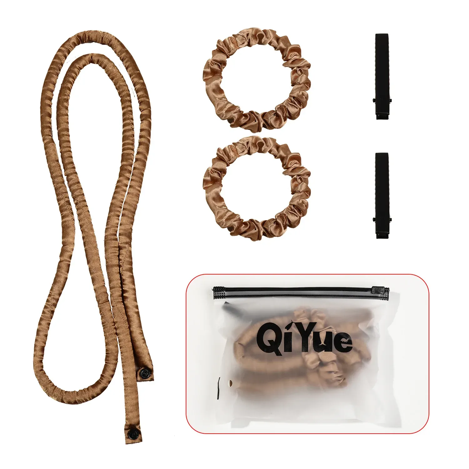 Bandeau à boucler sans chaleur, rouleaux souples multicolores pour une nuit de sommeil, outil de coiffure sans effort 12