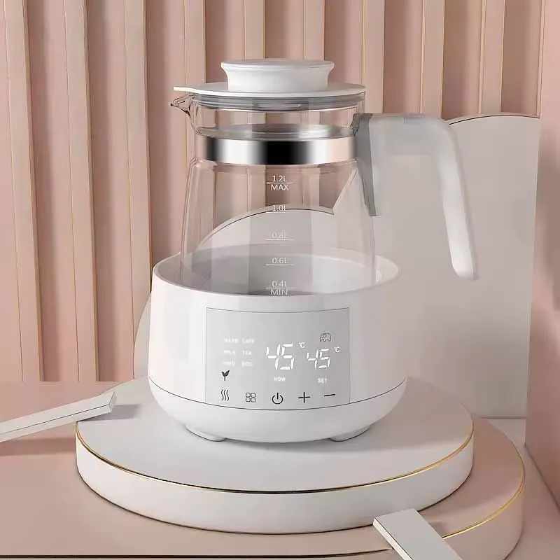 Pot à température constante 1,2 L, eau chaude 24 h, maintien au chaud, pot isolant intelligent pour préparation du lait en poudre pour bébé, bouilloire électrique
