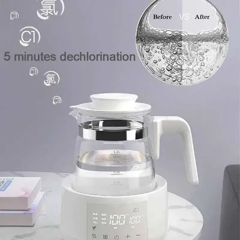 Pot à température constante 1,2 L, eau chaude 24 h, maintien au chaud, pot isolant intelligent pour préparation du lait en poudre pour bébé, bouilloire électrique 3