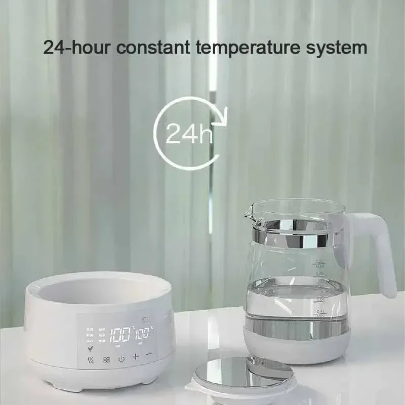 Pot à température constante 1,2 L, eau chaude 24 h, maintien au chaud, pot isolant intelligent pour préparation du lait en poudre pour bébé, bouilloire électrique 4