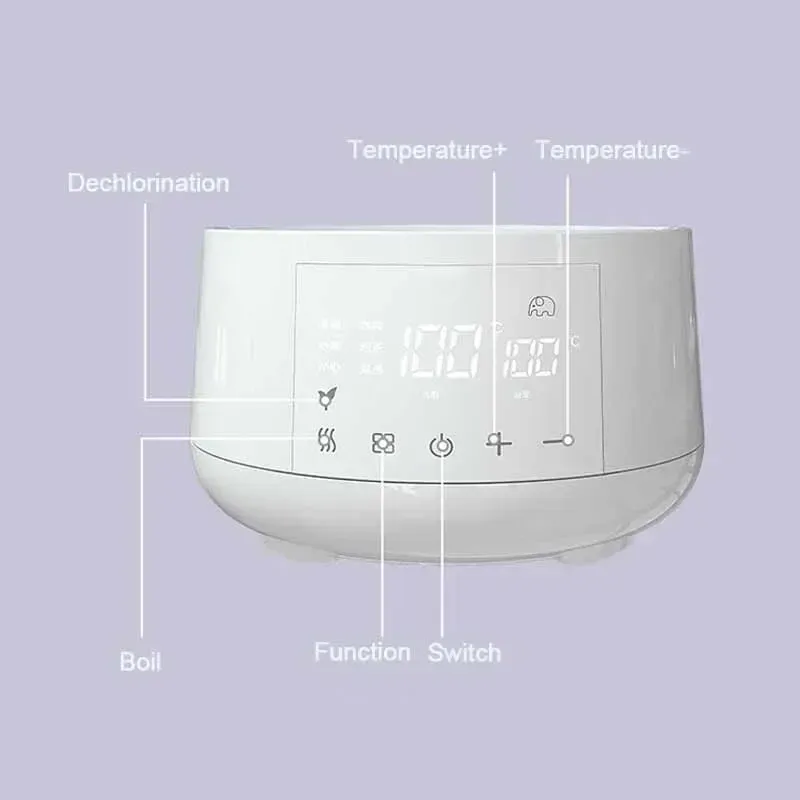 Pot à température constante 1,2 L, eau chaude 24 h, maintien au chaud, pot isolant intelligent pour préparation du lait en poudre pour bébé, bouilloire électrique 5