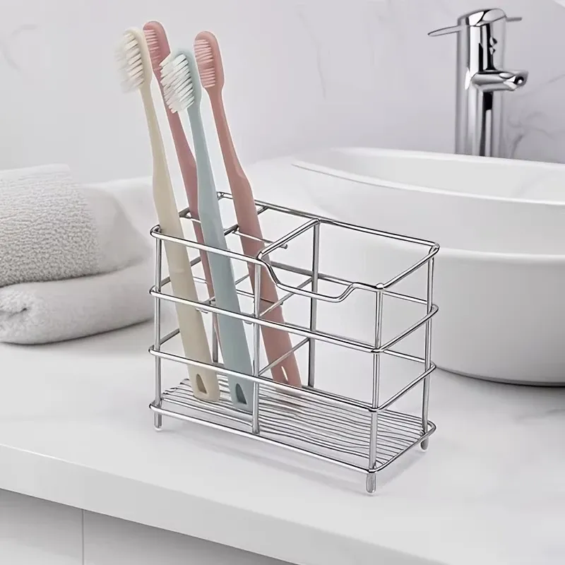 Porte-brosse à dents en acier inoxydable, détail du design