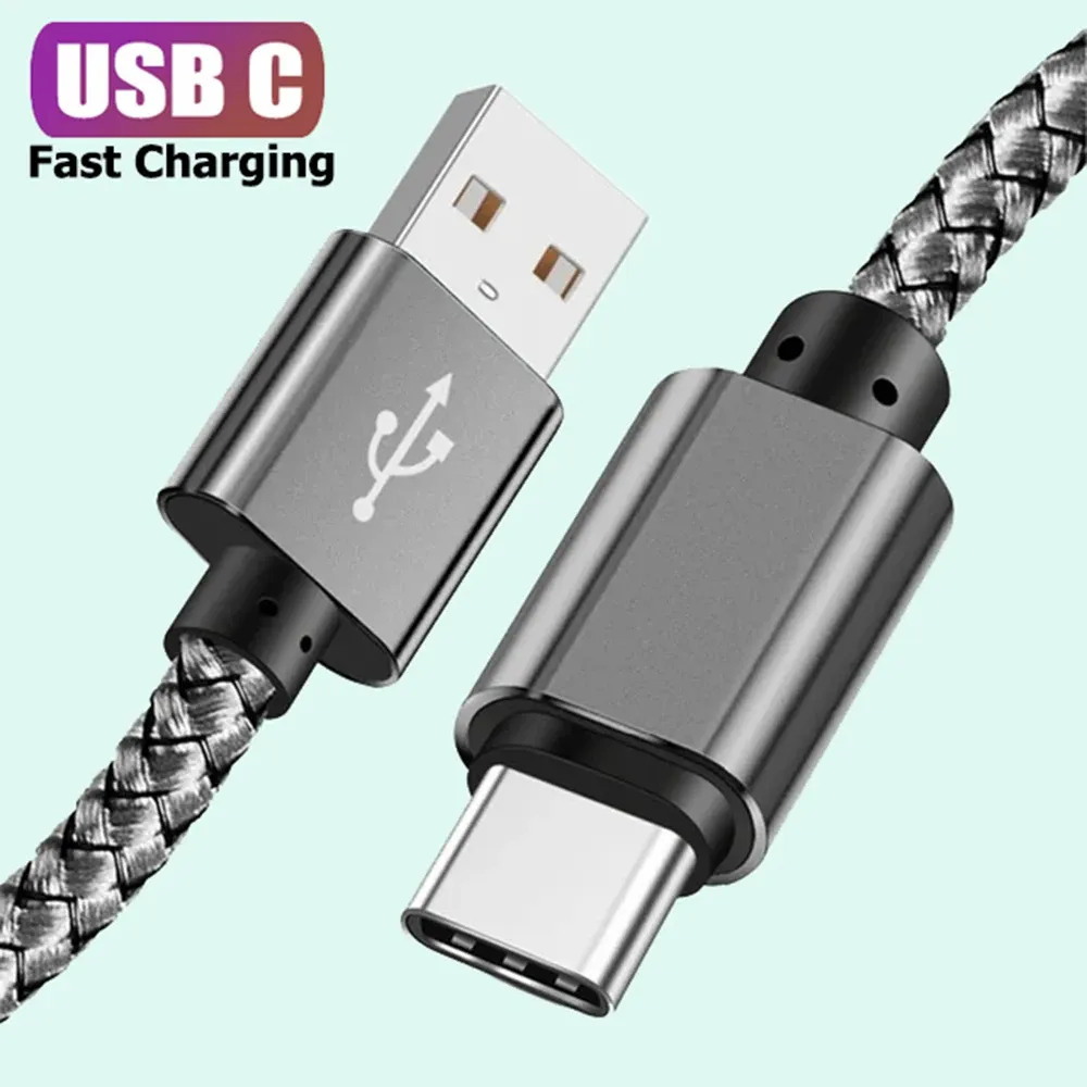 Câble de charge USB-A vers USB-C en nylon tressé