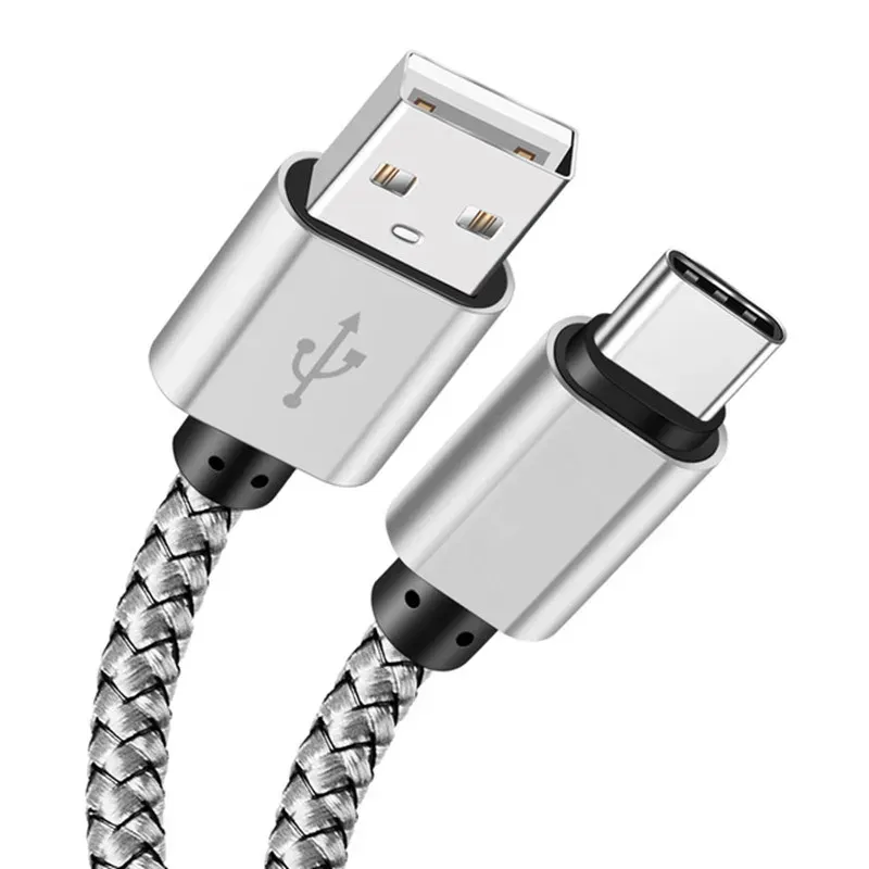 Câble USB-A vers USB-C en nylon, charge rapide 2 A et transfert de données, disponible en 1 m, 2 m et 3 m, compatible Android, Huawei et Samsung 14