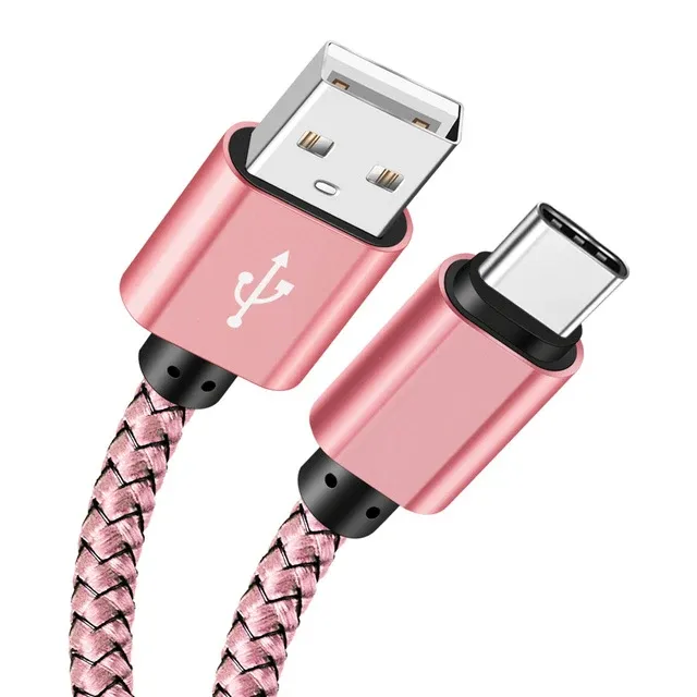 Câble USB-A vers USB-C en nylon, charge rapide 2 A et transfert de données, disponible en 1 m, 2 m et 3 m, compatible Android, Huawei et Samsung 8