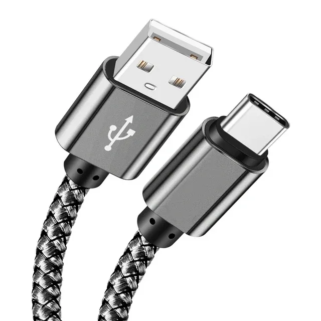 Câble USB-A vers USB-C en nylon, charge rapide 2 A et transfert de données, disponible en 1 m, 2 m et 3 m, compatible Android, Huawei et Samsung 9