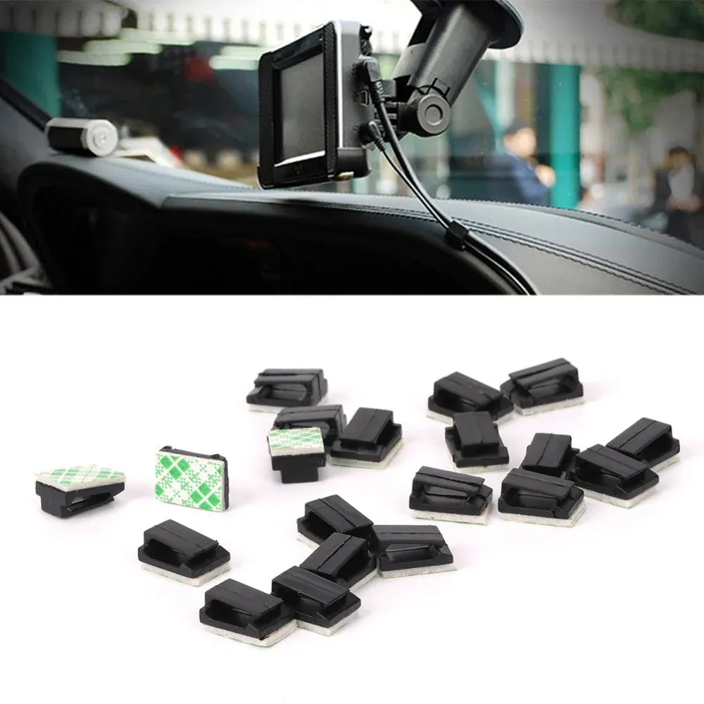 Clip de câble auto-adhésif pour voiture, détail