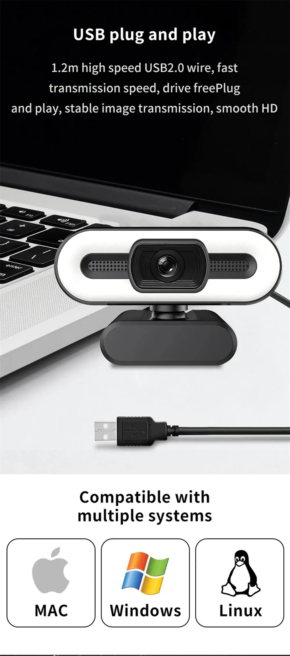 Webcam avec microphone intégré