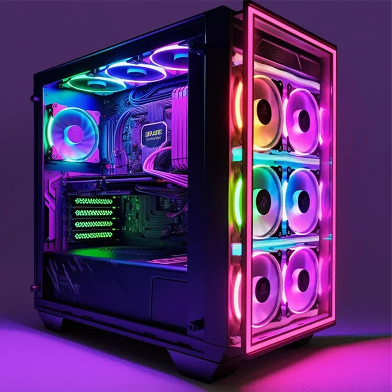 MZX Contrôleur ARGB asynchrone 5 V 3 broches pour bande lumineuse, hub et câble, compatible SignalRGB et OpenRGB, universel pour PC, ventilateur de refroidissement et accessoires 6