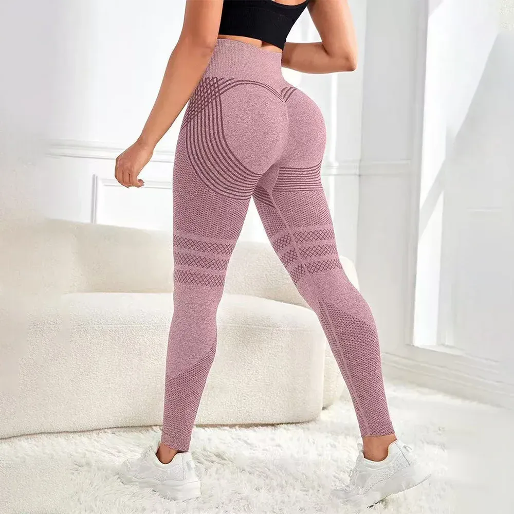 Legging 3D anti-cellulite pour femme, taille haute, effet push-up fessier, maintien du ventre, idéal pour la musculation, l'entraînement et le yoga 5