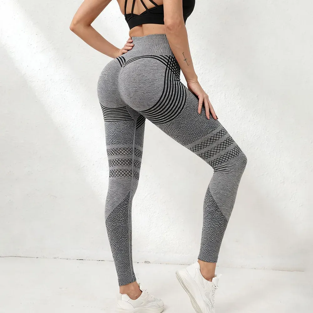 Legging 3D anti-cellulite pour femme, taille haute, effet push-up fessier, maintien du ventre, idéal pour la musculation, l'entraînement et le yoga 8