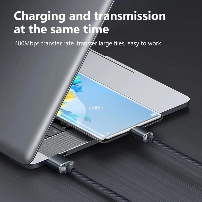 Câble de charge rapide USB-C, 120 W, compatible Samsung, Xiaomi, Huawei, OnePlus, POCO, OPPO 3