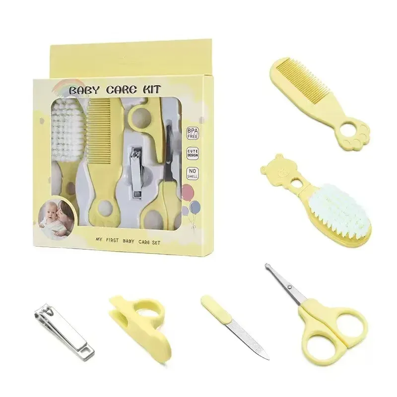 Kit de toilettage pour bébé sans BPA : peigne, brosse, coupe-ongles et ciseaux 11