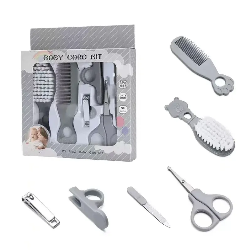 Kit de toilettage pour bébé sans BPA : peigne, brosse, coupe-ongles et ciseaux 10