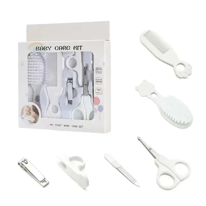 Kit de toilettage pour bébé sans BPA : peigne, brosse, coupe-ongles et ciseaux 7
