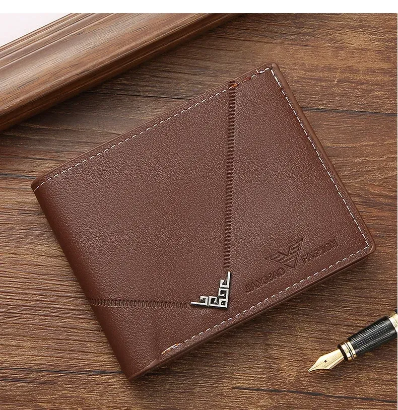 Portefeuille en cuir mince, détail final