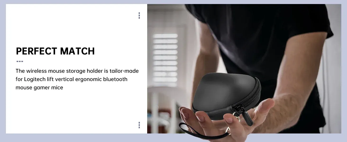 Étui de protection pour souris Logitech Lift, vue de détail
