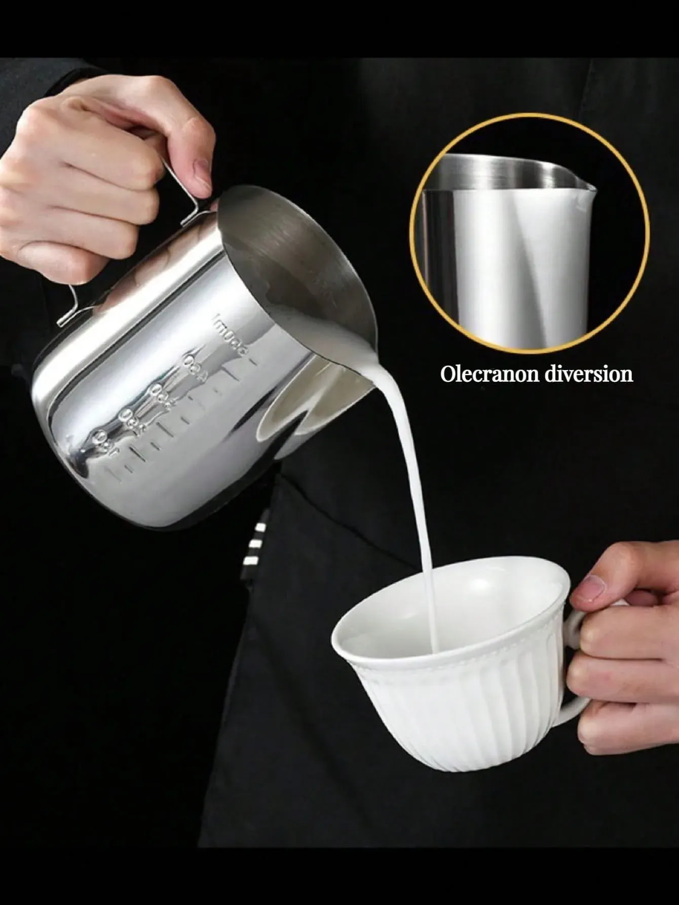 Pichet à mousse de lait en acier inoxydable pour expresso