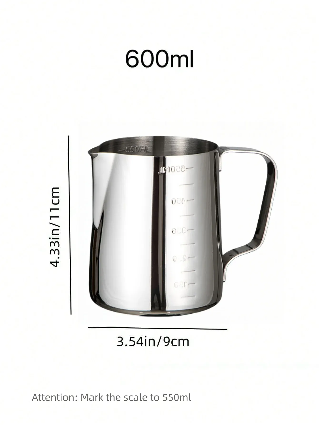 Pichet à mousse de lait en acier inoxydable pour expresso 9