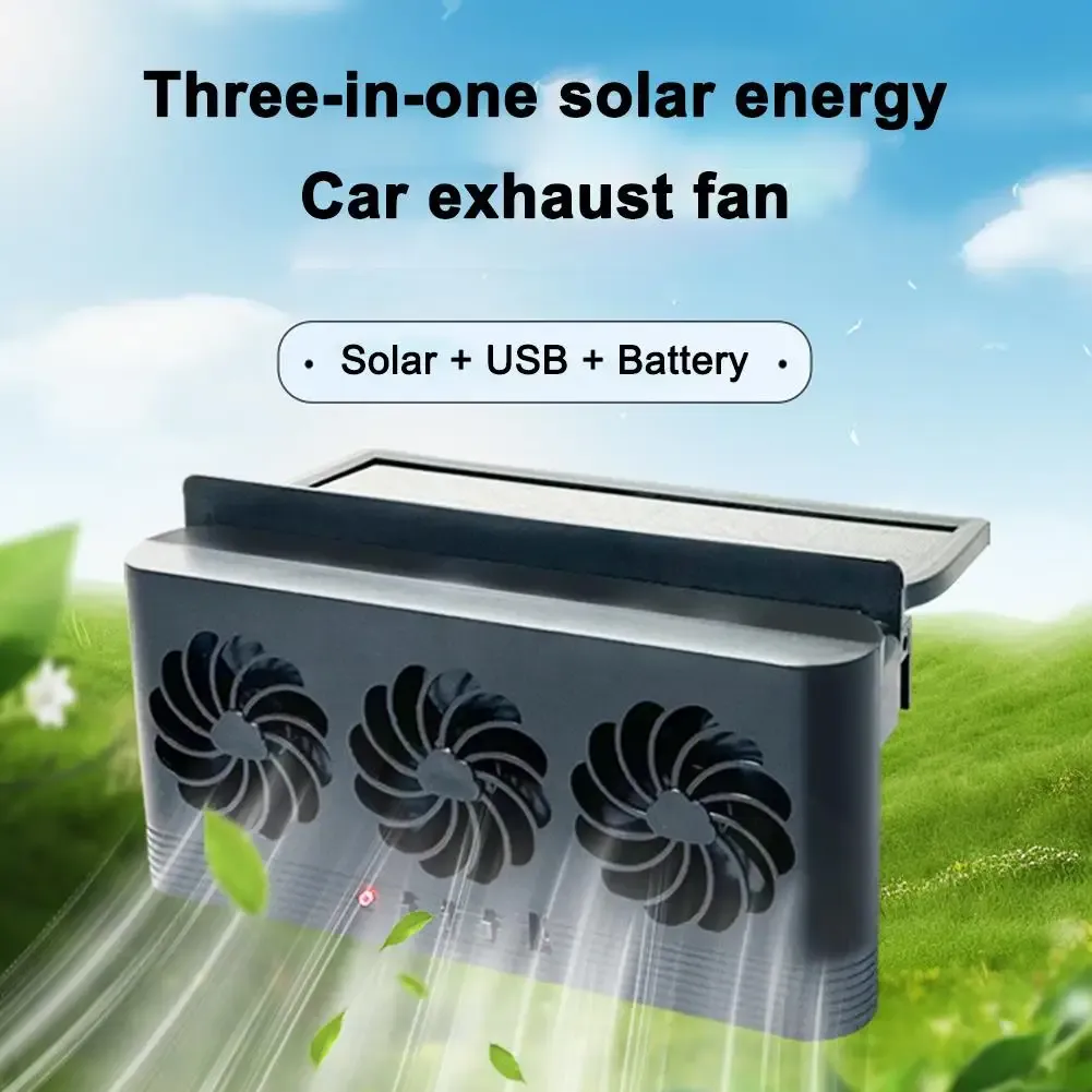 Ventilateur solaire de voiture, vue détaillée