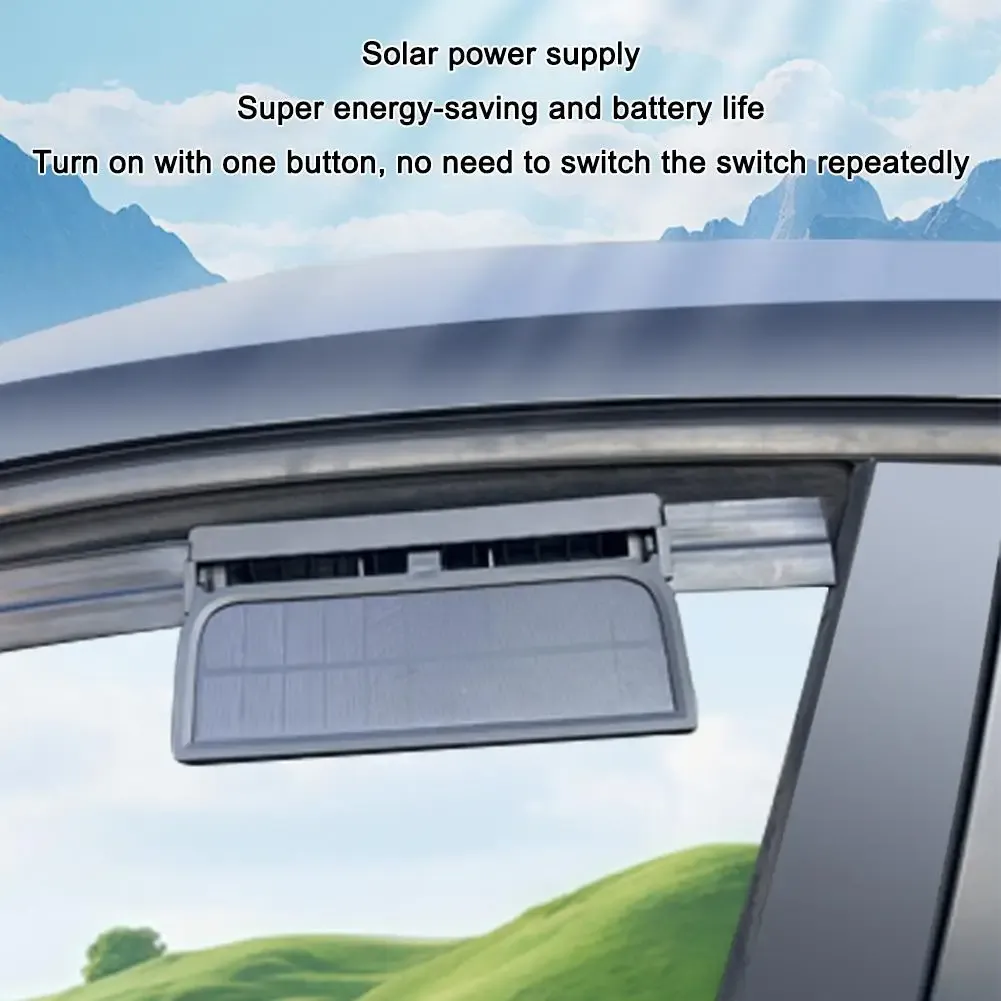 Ventilateur solaire de voiture, vue détaillée
