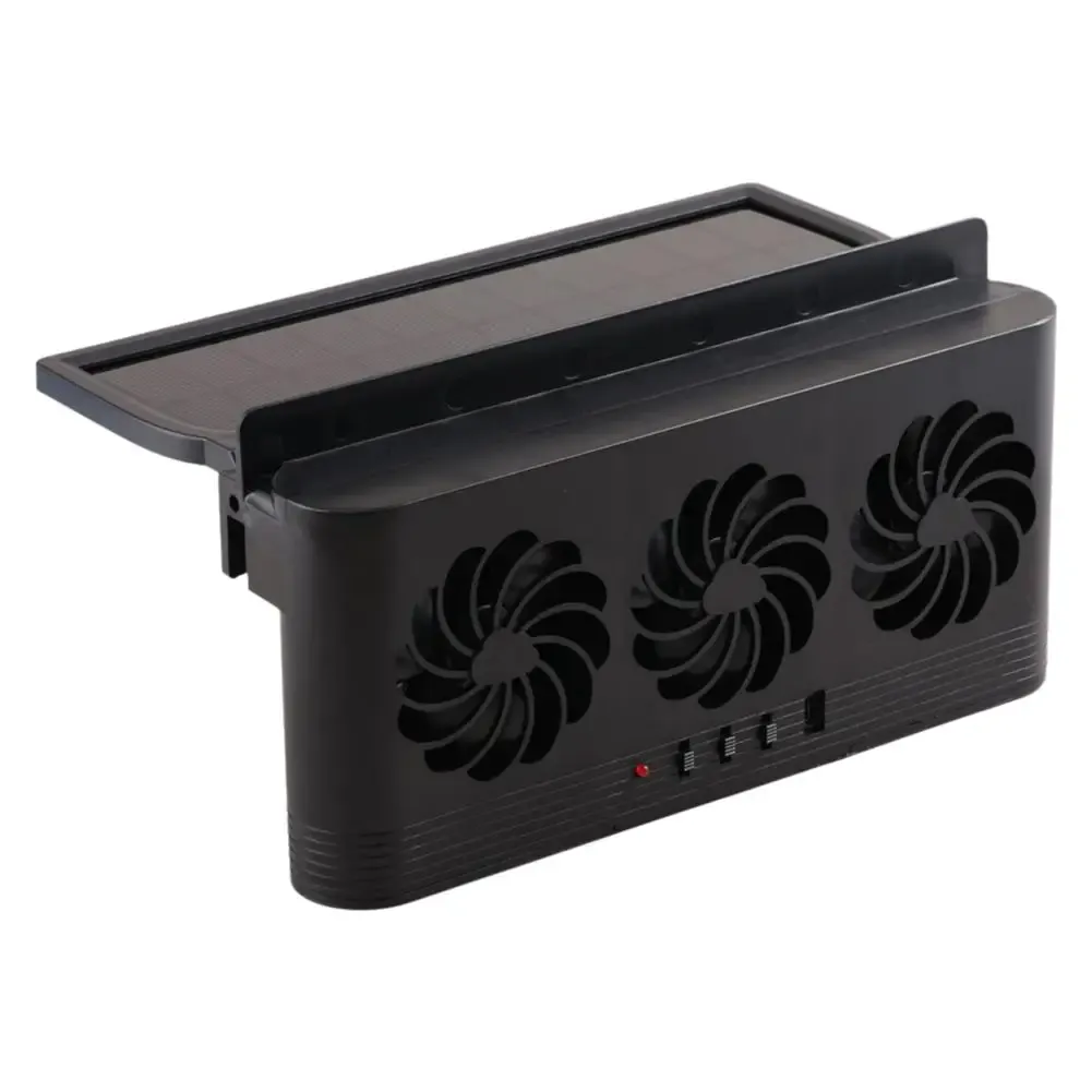 Ventilateur solaire pour voiture avec refroidisseur avant/arrière, recharge USB et ventilation automatique pour fenêtre 9