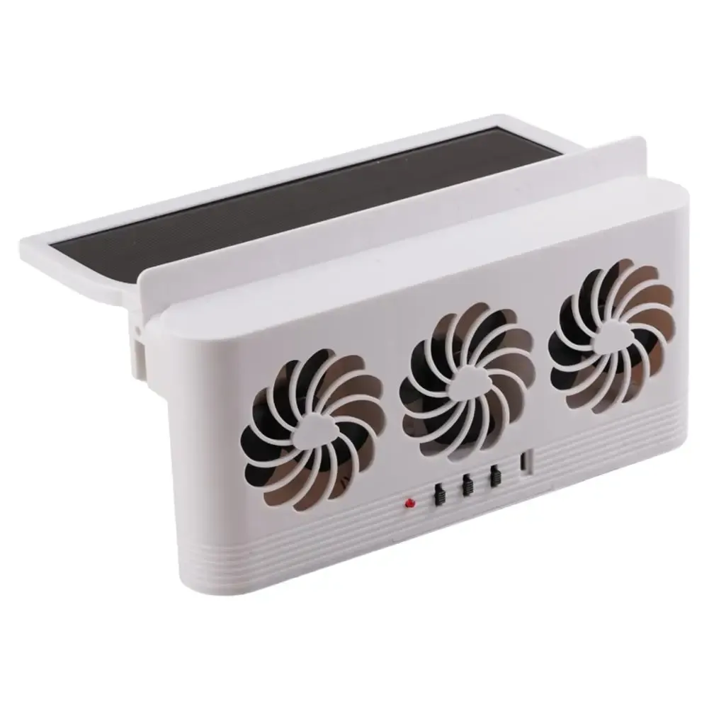 Ventilateur solaire pour voiture avec refroidisseur avant/arrière, recharge USB et ventilation automatique pour fenêtre 7