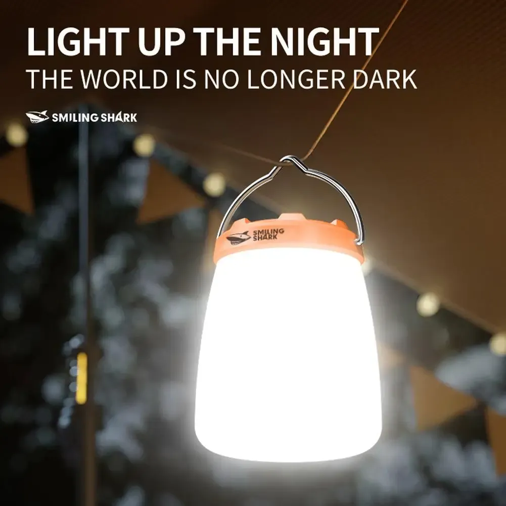 Lanterne de camping LED rechargeable étanche avec crochet, lumière de tente portable, veilleuse de secours et éclairage de camping extérieur 2