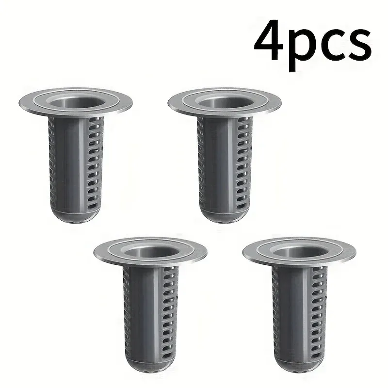 Lot de 4 filtres anti-colmatage pour douche et lavabo – En plastique durable pour canalisations et évacuations 6