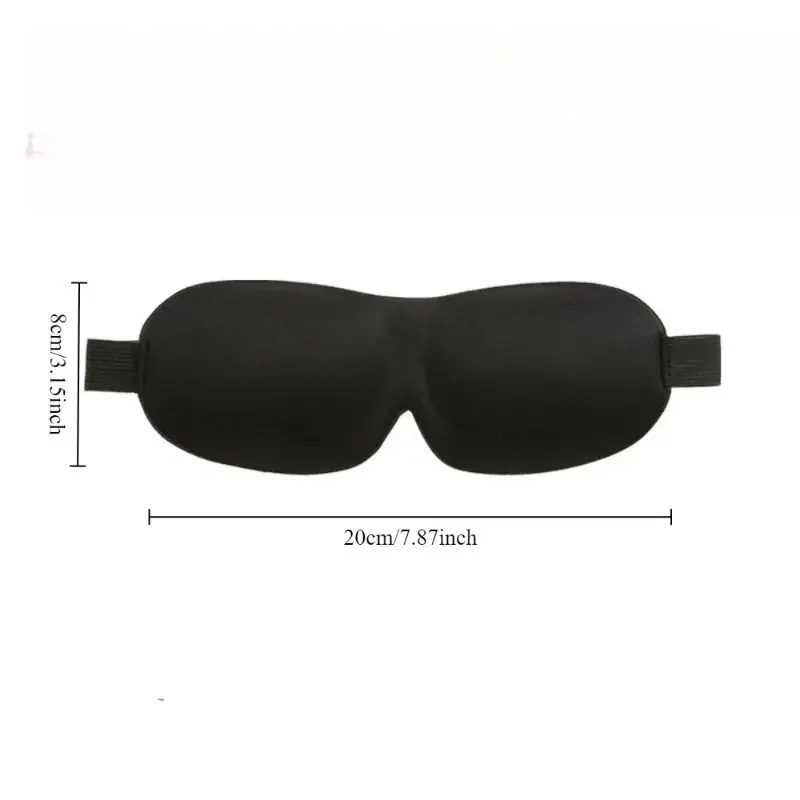 Masque de sommeil 3D en mousse à mémoire de forme douce, cache-yeux occultant pour un sommeil réparateur en voyage 3