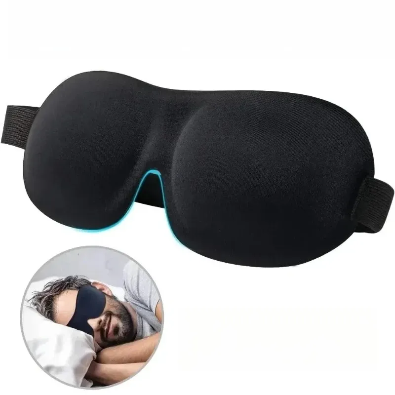 Masque de sommeil 3D en mousse à mémoire de forme douce, cache-yeux occultant pour un sommeil réparateur en voyage 2