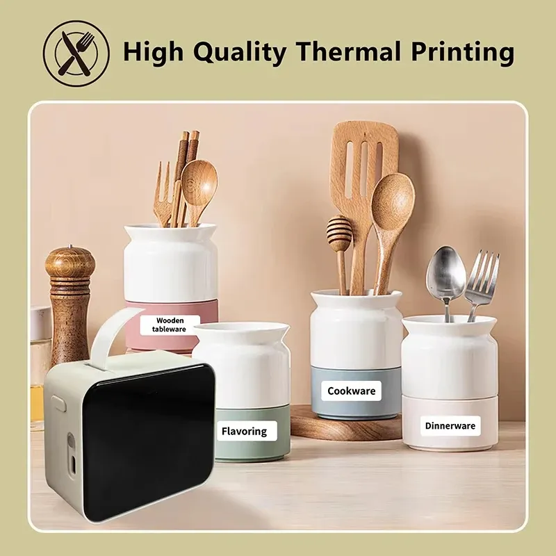 Imprimante d'étiquettes portable Marklife P15 Mini, imprimante thermique de poche intelligente sans encre, avec papier d'étiquettes adhésives OT 3 rouleaux 3