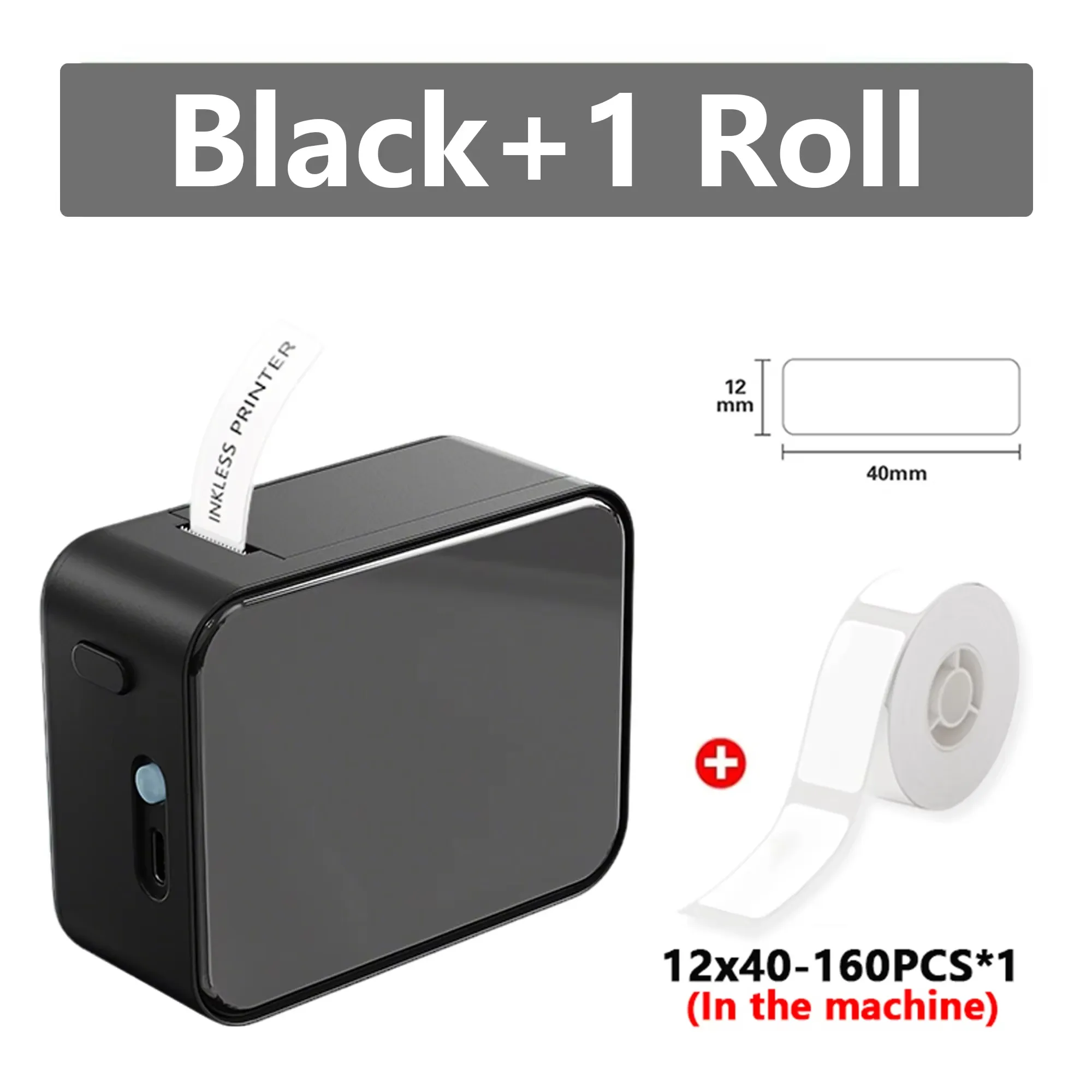Imprimante d'étiquettes portable Marklife P15 Mini, imprimante thermique de poche intelligente sans encre, avec papier d'étiquettes adhésives OT 3 rouleaux 8