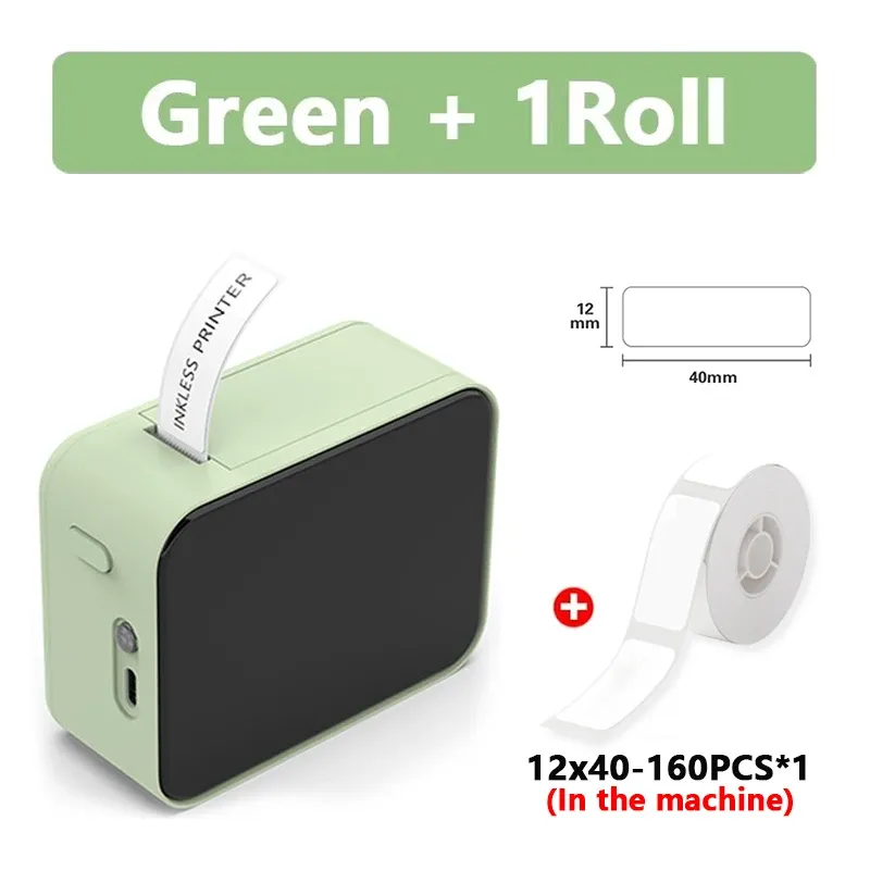 Imprimante d'étiquettes portable Marklife P15 Mini, imprimante thermique de poche intelligente sans encre, avec papier d'étiquettes adhésives OT 3 rouleaux 7