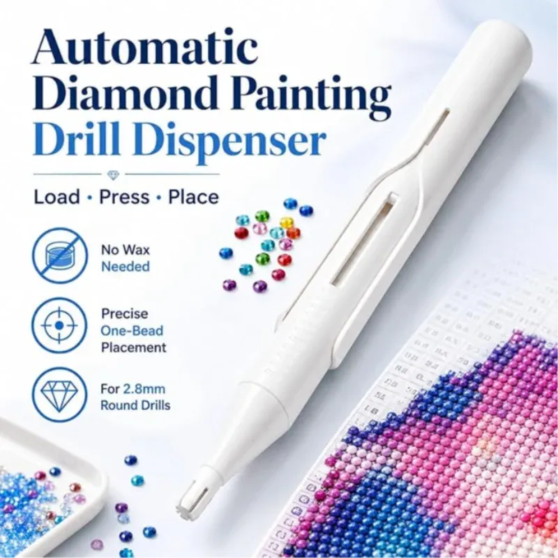 Art au diamant réalisé avec le distributeur
