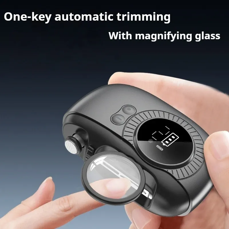 Coupe-ongles électrique 2 en 1 avec lumière LED et loupe, coupe-ongles automatique pour bébé et adulte, kit de manucure et soin des ongles - Image 1