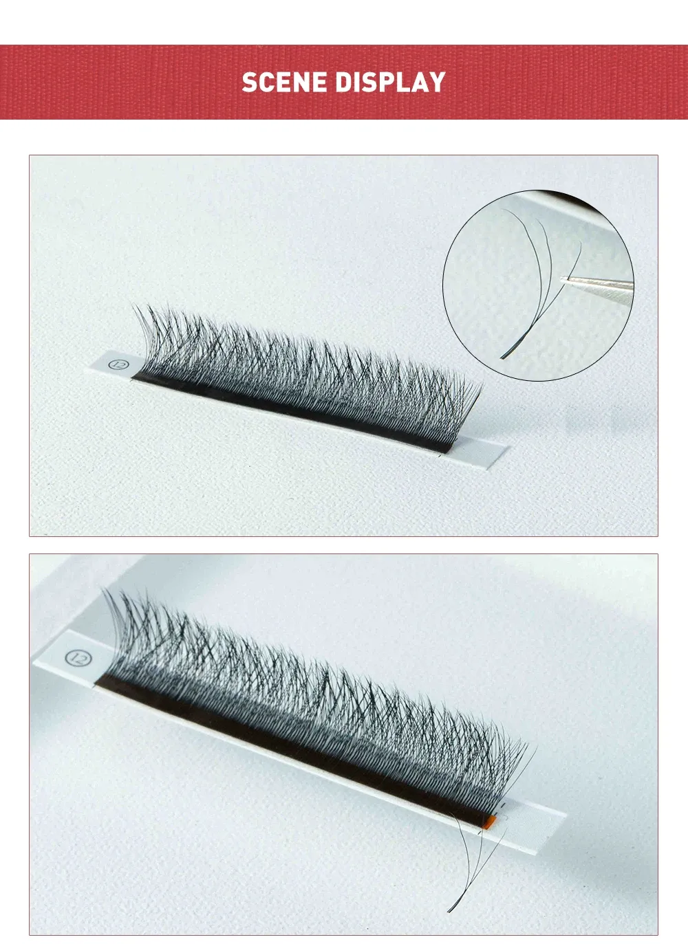 Détail des cils DeceMars, finition raffinée
