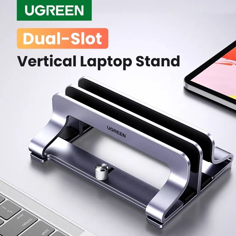 UGREEN – Support vertical pliable en aluminium pour ordinateur portable, compatible MacBook Air, MacBook Pro et PC jusqu'à 17 pouces
