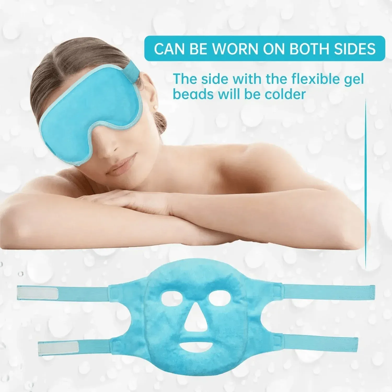 Masque rafraîchissant chaud-froid en gel pour les yeux et le visage, compresse réutilisable pour le sommeil – FaceSPA 2
