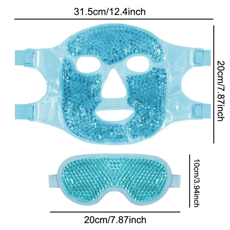 Masque visage aux perles de gel en situation d'utilisation
