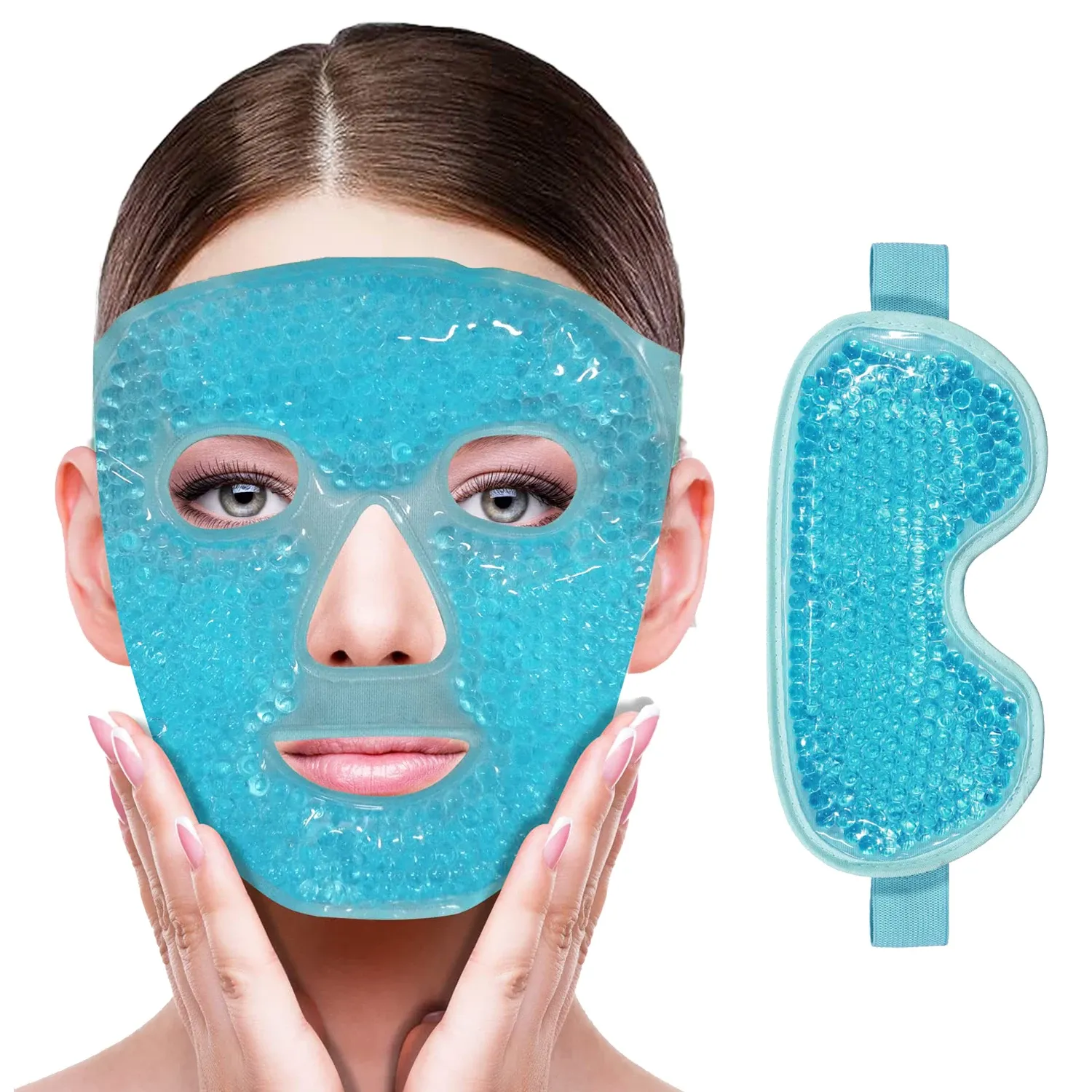 Masque rafraîchissant chaud-froid en gel pour les yeux et le visage, compresse réutilisable pour le sommeil – FaceSPA 14