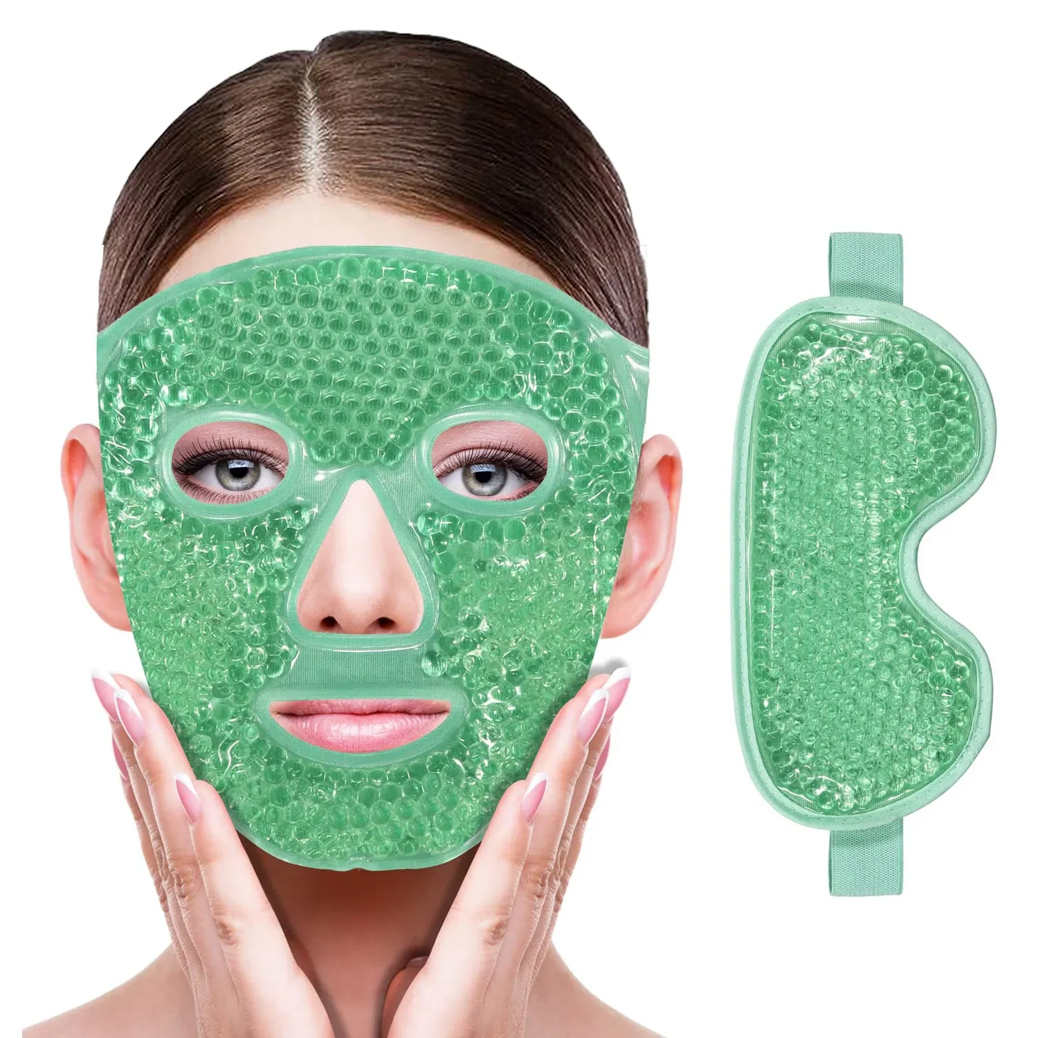 Masque rafraîchissant chaud-froid en gel pour les yeux et le visage, compresse réutilisable pour le sommeil – FaceSPA 16