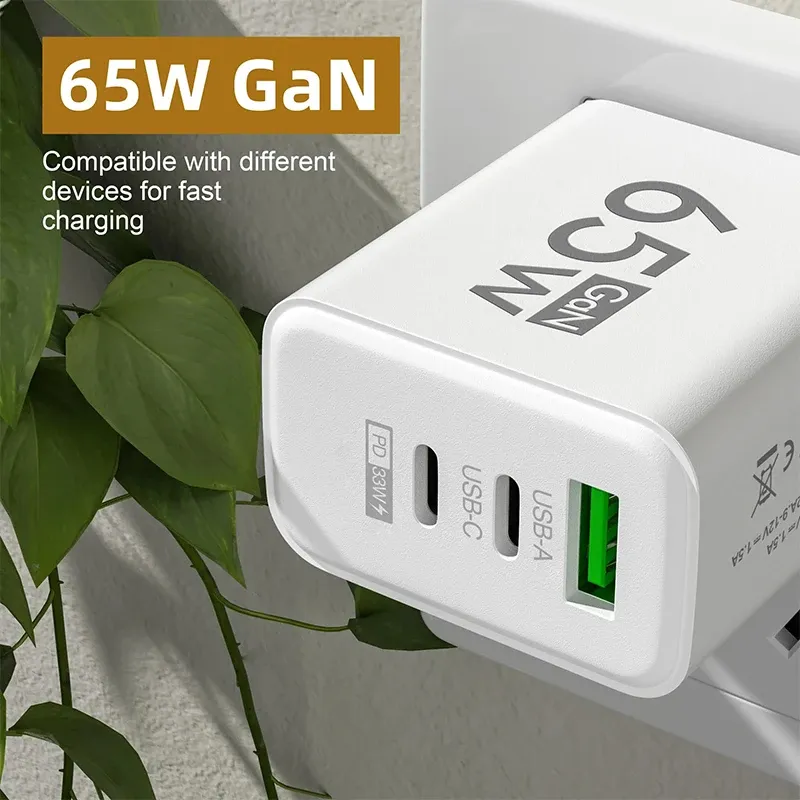 Chargeur rapide 65W en situation d'utilisation