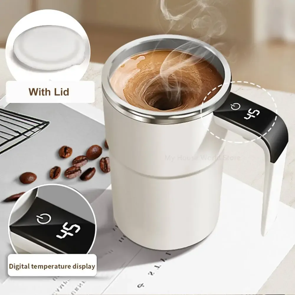 Tasse auto-mélangeuse rechargeable et portable en acier inoxydable 6