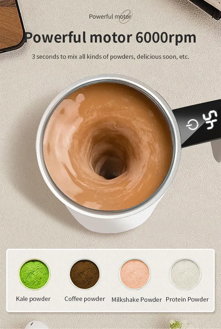Tasse à agitation automatique, mise en situation