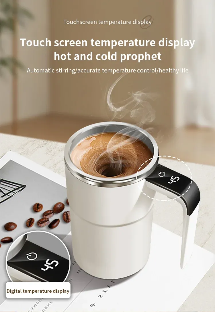 Tasse à agitation automatique, vue détaillée
