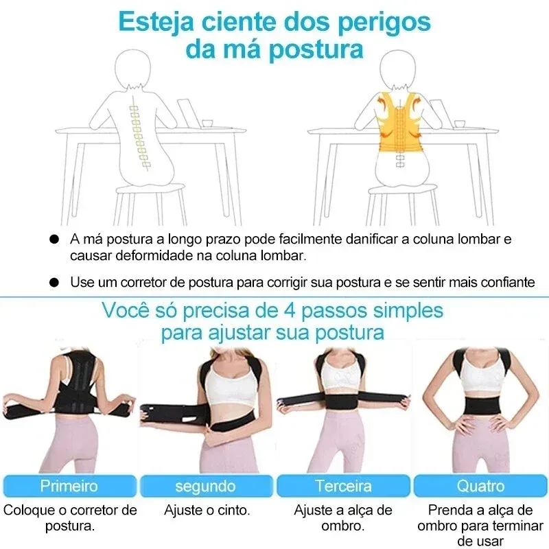 Correcteur de posture, vue de dos