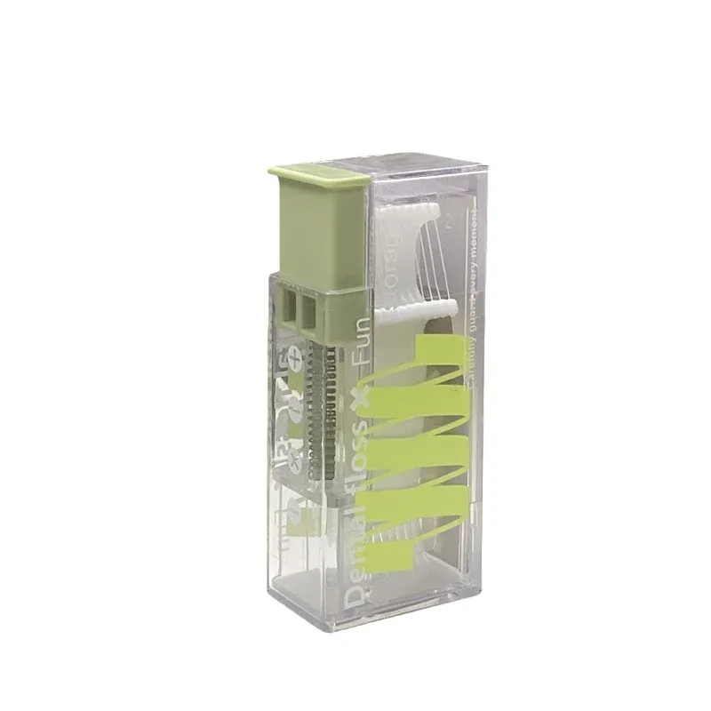 Distributeur automatique de fil dentaire à ouverture pop-up avec 10 recharges, boîte de rangement portable pour l'hygiène bucco-dentaire 6